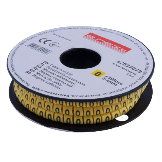 Кабельний маркер E.Next e.marker.stand.3.6.0 3-6 кв.мм 0 350шт (s2037073)