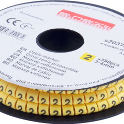 Кабельний маркер E.Next e.marker.stand.3.6.2 3-6 кв.мм 2 350шт (s2037075)