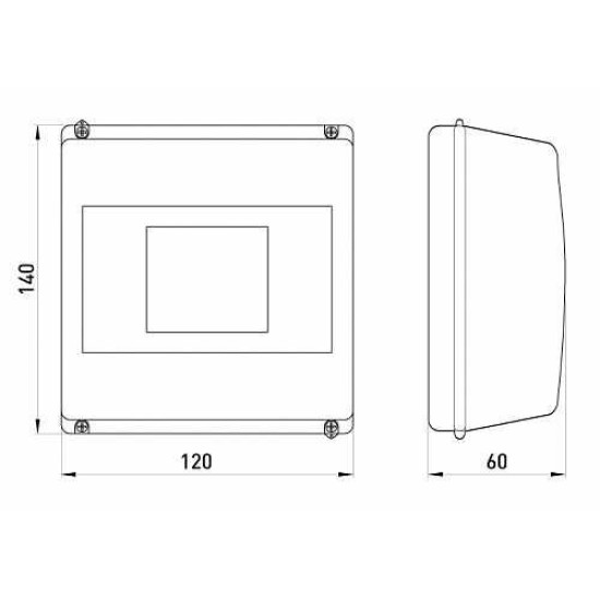 Корпус пластиковий E.Next e.plbox.stand.08 8-модульний без дверцят (CSU1035)