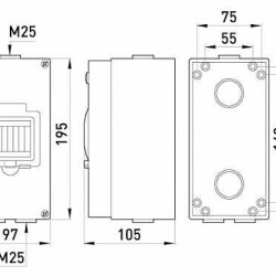 Розподільчий корпус E.Next e.industrial.box.4 4 модуля IP65 (i0600001)
