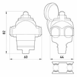 Ізольований проколюючий затискач E.Next e.pricking.clamp.pro.10.95.10.95 10-95 кв.мм/10-95 кв.мм (p028012)