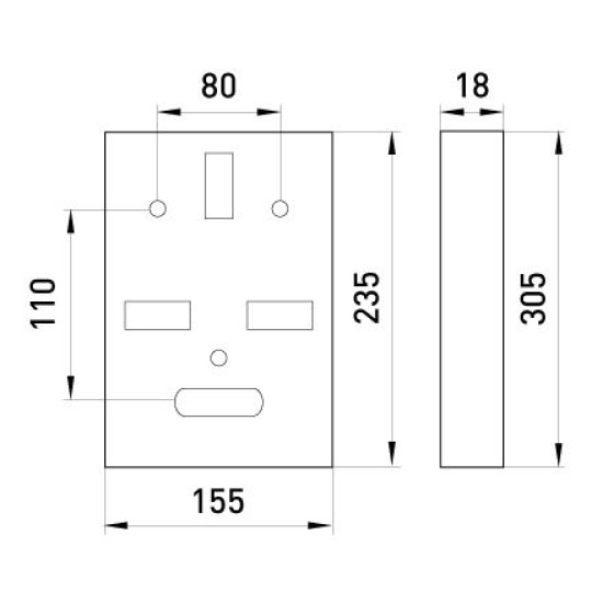 Панель для установки однофазного лічильника E.Next e.panel.stand.f.1 (s030001)
