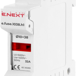 Утримувач запобіжника E.Next e.fuse.1038.h1 на DIN-рейку 10х38 1р 32А (i0300001)