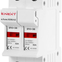 Утримувач запобіжника E.Next e.fuse.1038.h2 на DIN-рейку 10х38 2р 32А (i0300002)