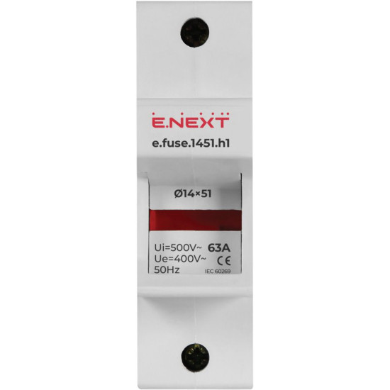 Утримувач запобіжника E.Next e.fuse.1451.h1 на DIN-рейку 14х51 1р 63А (i0300004)