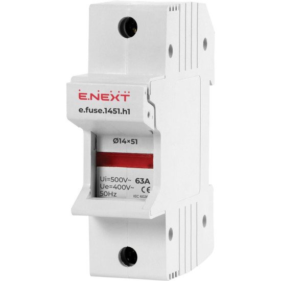 Утримувач запобіжника E.Next e.fuse.1451.h1 на DIN-рейку 14х51 1р 63А (i0300004)