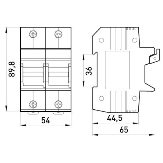 Утримувач запобіжника E.Next e.fuse.1451.h2 на DIN-рейку 14х51 2р 63А (i0300005)