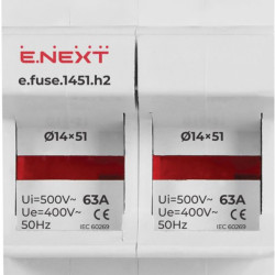 Утримувач запобіжника E.Next e.fuse.1451.h2 на DIN-рейку 14х51 2р 63А (i0300005)