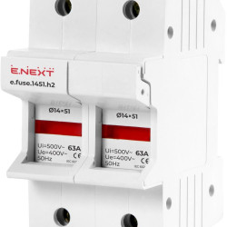Утримувач запобіжника E.Next e.fuse.1451.h2 на DIN-рейку 14х51 2р 63А (i0300005)