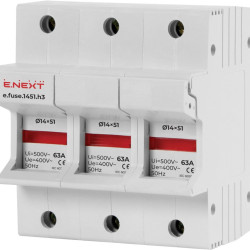 Утримувач запобіжника E.Next e.fuse.1451.h3 на DIN-рейку 14х51 3р 63А (i0300006)