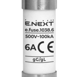 Плавкий запобіжник E.Next e.fuse.1038.6 10х38 6А (i0610013)