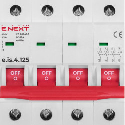 Вимикач навантаження E.Next e.is.4.125 на DIN-рейку 4р 125А (p008028)