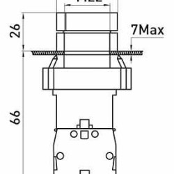 Перемикач з підсвіткою E.Next e.mb.bk2565 2 положення жовтий (p0810141)