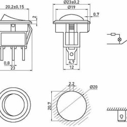 Перемикач E.Next e.switch.key.01 3pin з індикацією (s2040001)