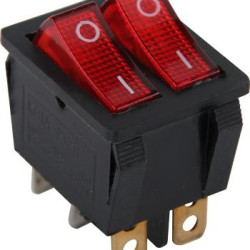 Подвійний клавішний перемикач E.Next e.switch.key.02 6pin з індикацією (s2040002)