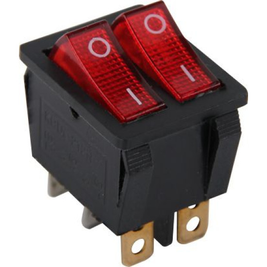 Подвійний клавішний перемикач E.Next e.switch.key.02 6pin з індикацією (s2040002)
