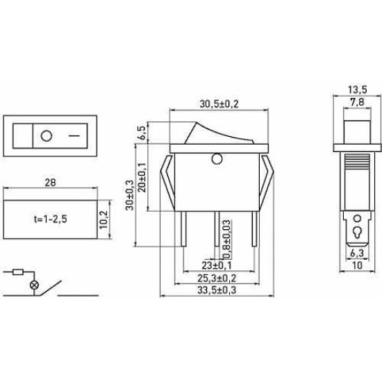 Перемикач E.Next e.switch.key.03 3pin з індикацією (s2040003)