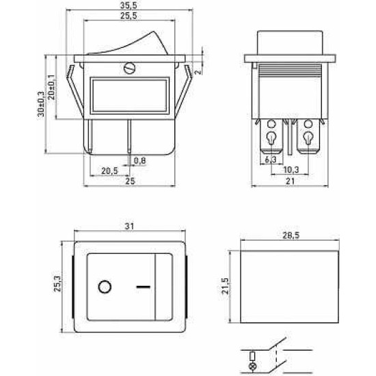 Перемикач E.Next e.switch.key.04 4pin з індикацією (s2040004)