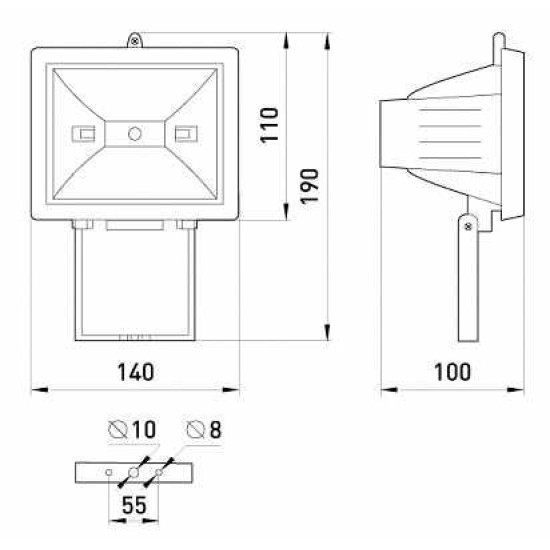Прожектор E.Next e.halogen.150.white 150Вт білий (l003001)