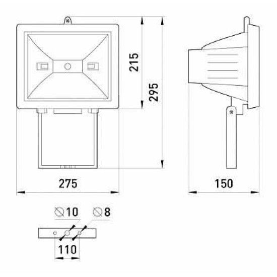 Прожектор E.Next e.halogen.1000.black 1000Вт чорний (l003006)