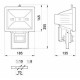 Прожектор E.Next e.halogen.move.500.white 500Вт з датчиком руху білий (l003011)