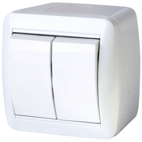 Двохклавішний вимикач E.Next e.aqua.1112.gr IP44 (s035052)