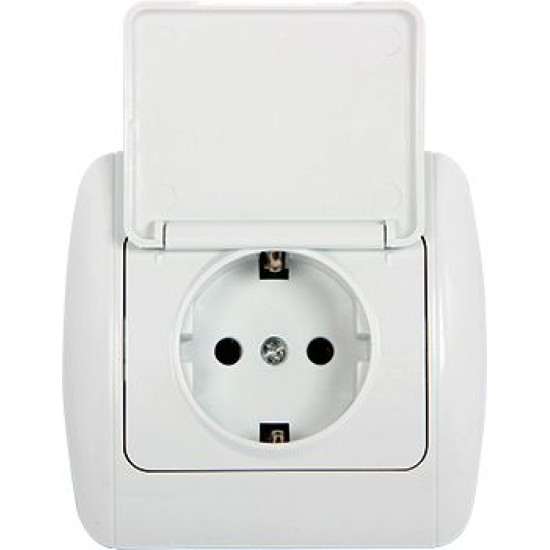 Розетка E.Next e.install.stand.810С з з/к з кришкою (s035028)