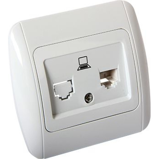 Комп'ютерна розетка E.Next e.install.stand.819С1 одинарна (s035032)