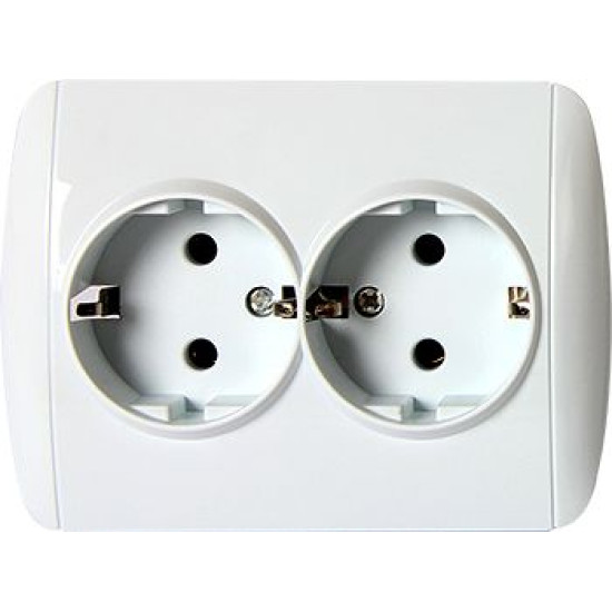 Подвійна розетка E.Next e.install.stand.810DB з з/к (s035036)