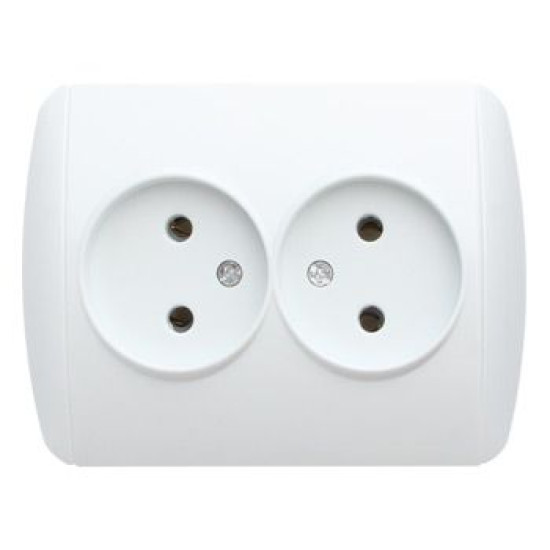 Подвійна розетка E.Next e.install.stand.810D з з/к (s035037)
