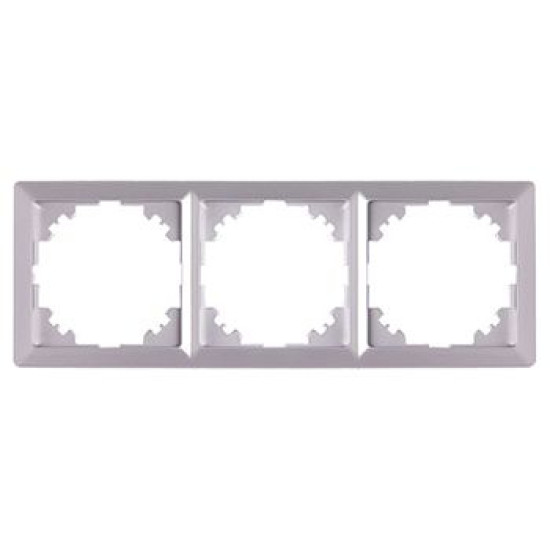 Рамка 3-містна E.Next e.lux.10064L.3.fr.aluminium алюміній (ins0040091)