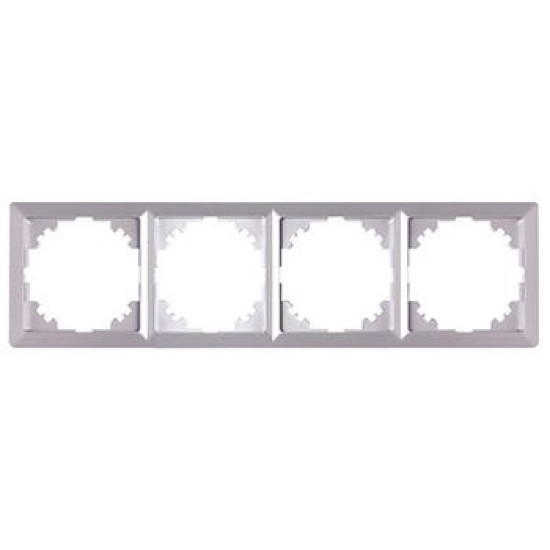 Рамка 4-містна E.Next e.lux.10084L.4.fr.aluminium алюміній (ins0040092)