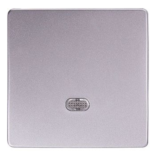 Одинарна клавіша E.Next e.lux.11171L.pn.aluminium з підсвіткою алюміній (ins0040095)