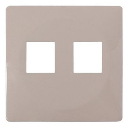 Панель подвійної розетки E.Next e.lux.16121L.pn.ivory RJ12+RJ45 слонова кістка (ins0040030)