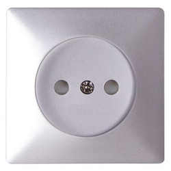 Панель розетки E.Next e.lux.12211L.pn.aluminium алюміній (ins0040102)