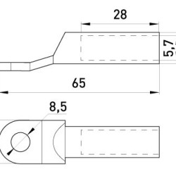 Мідно-алюмінієвий кабельний наконечник E.Next e.end.stand.ca.dtl.1.10 (s038001)