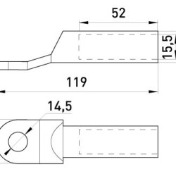 Мідно-алюмінієвий кабельний наконечник E.Next e.end.stand.ca.dtl.1.120 (s038008)