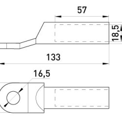 Мідно-алюмінієвий кабельний наконечник E.Next e.end.stand.ca.dtl.1.185 (s038010)