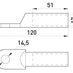Мідний кабельний наконечник E.Next e.end.stand.dt.150 (s039009)