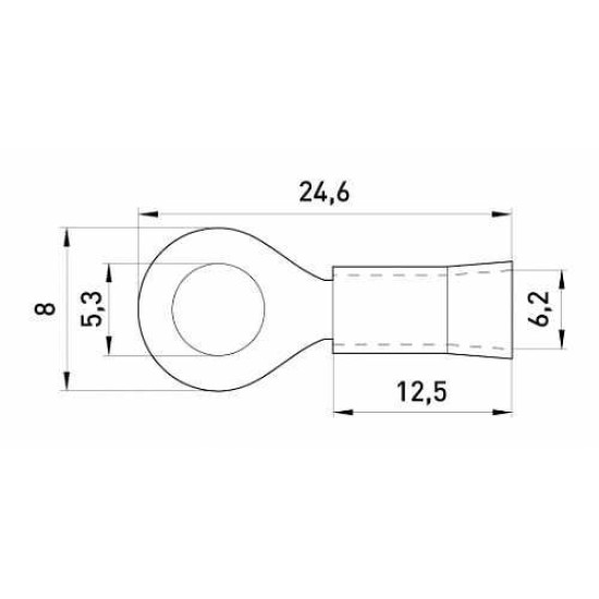 Ізольований наконечник E.Next e.terminal.stand.rv3.3,5.5.red 2.5-4 кв.мм червоний (s1036043)