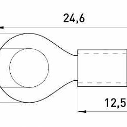 Ізольований наконечник E.Next e.terminal.stand.rv3.3,5.5.black 2.5-4 кв.мм чорний (s1036045)