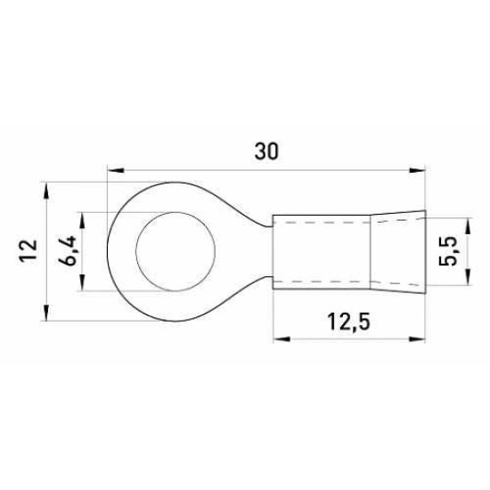 Ізольований наконечник E.Next e.terminal.stand.rv3.3,5.6.black 2.5-4 кв.мм чорний (s1036052)
