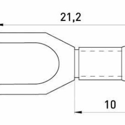 Вилковий наконечник E.Next e.terminal.stand.sv.1,25.5.yellow 0.5-1.5 кв.мм жовтий (s2036009)