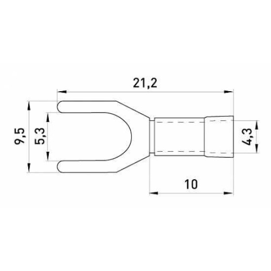 Вилковий наконечник E.Next e.terminal.stand.sv.1,25.5.blue 0.5-1.5 кв.мм синій (s2036011)