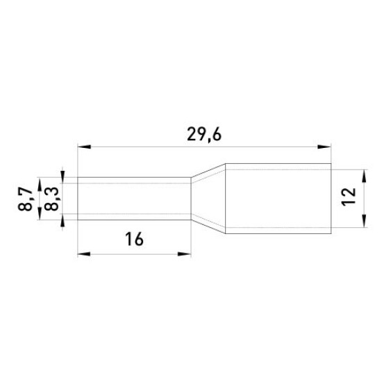 Втулковий наконечник E.Next e.terminal.stand.e35-16.grey 35 кв.мм сірий 50шт (s3036056)