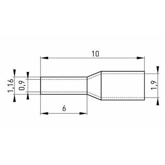 Втулковий наконечник E.Next e.terminal.stand.e0306.red 0.25 кв.мм червоний (s3036059)