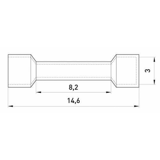 З'єднувальна гільза E.Next e.splice.stand.bv.5.yellow 4-6 кв.мм жовта (s4036016)
