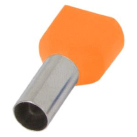 Ізольований наконечник E.Next e.terminal.stand.te.2.0.75.orange 2x0,75 кв.мм помаранчевий (s4037001)