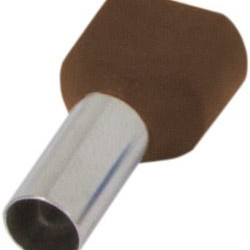 Ізольований наконечник E.Next e.terminal.stand.te.2.10.brown 2x10 кв.мм коричневий (s4037011)