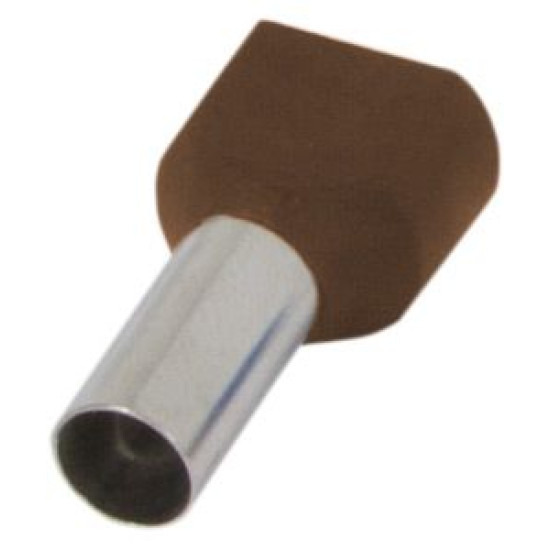 Ізольований наконечник E.Next e.terminal.stand.te.2.10.brown 2x10 кв.мм коричневий (s4037011)